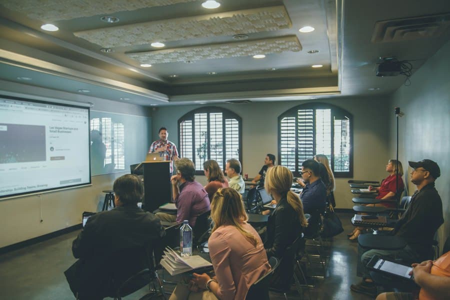 Students attending a lecture